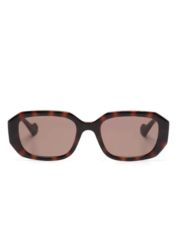 Gucci Eyewear ジオメトリックフレーム サングラス | ブラウン