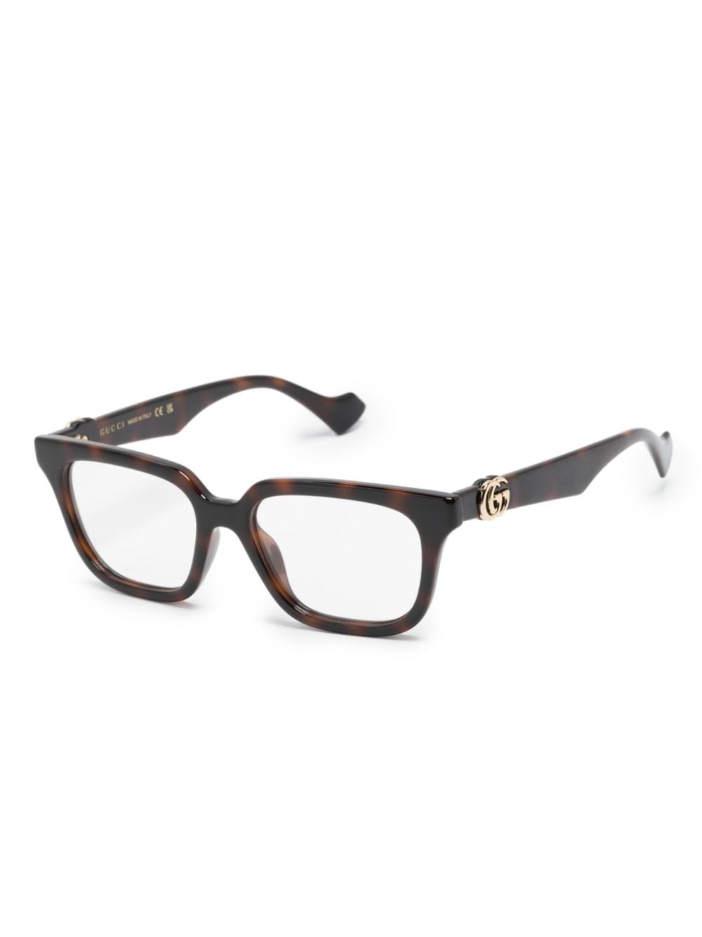 Shop Gucci Gg1536o Square-frame Glasses In Brown