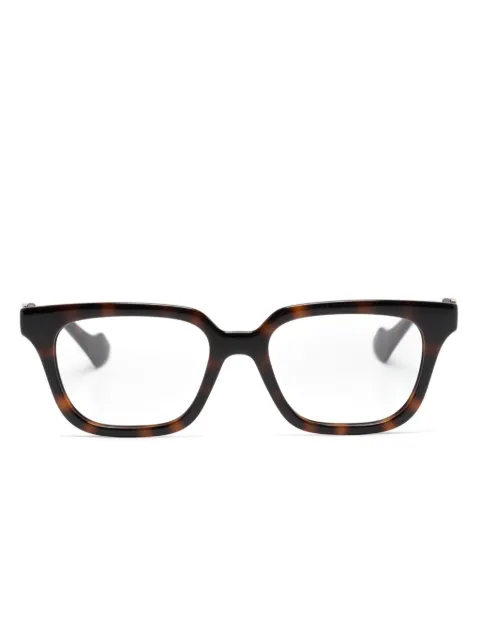 Gucci Eyewear lentes con armazón rectangular y motivo Double-G