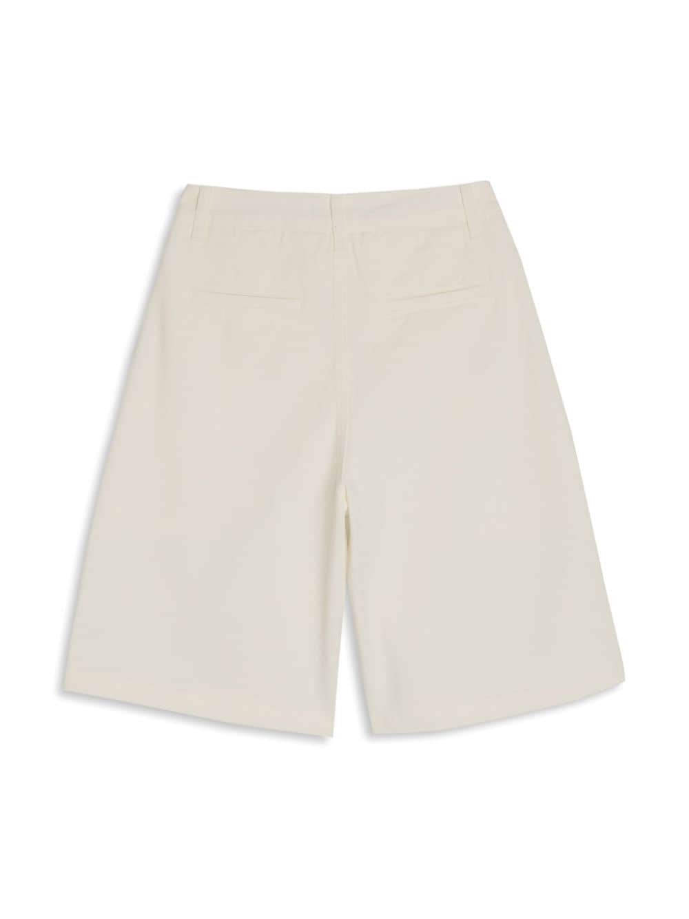 Shop Amomento Knee-length Denim Shorts In White
