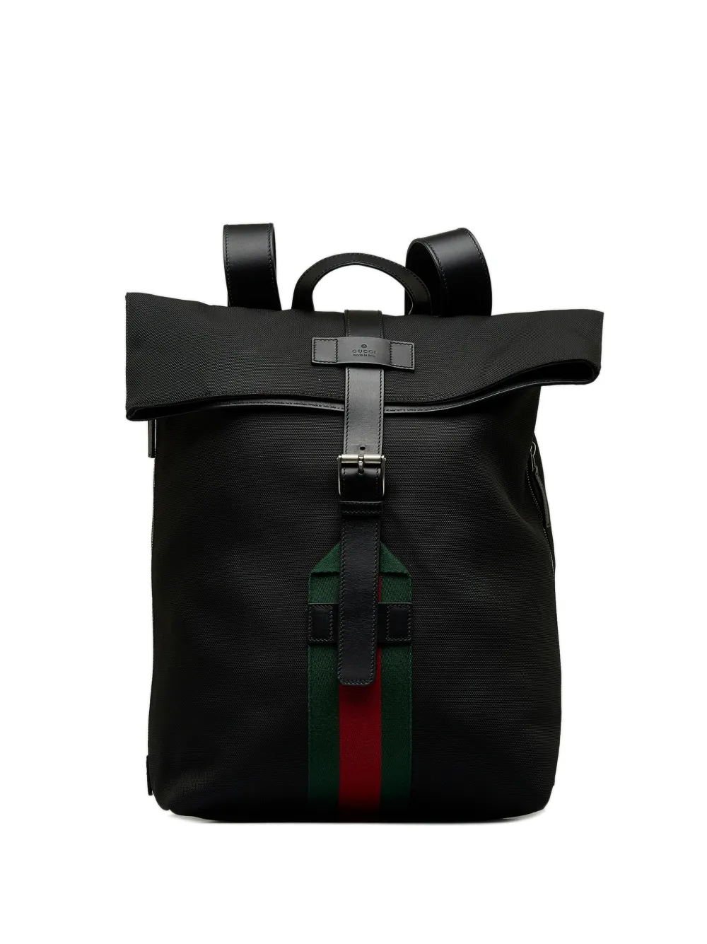 Pre-owned Gucci 2015-2022 Techno Canvas Backpack In Black