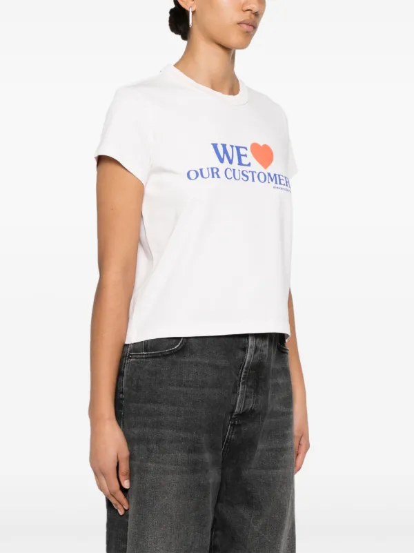 Alexander Wang スローガン クロップド Tシャツ | ピンク | FARFETCH JP