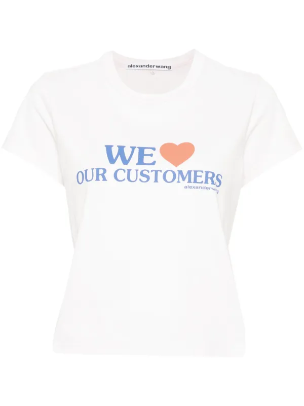 Alexander Wang スローガン クロップド Tシャツ | ピンク