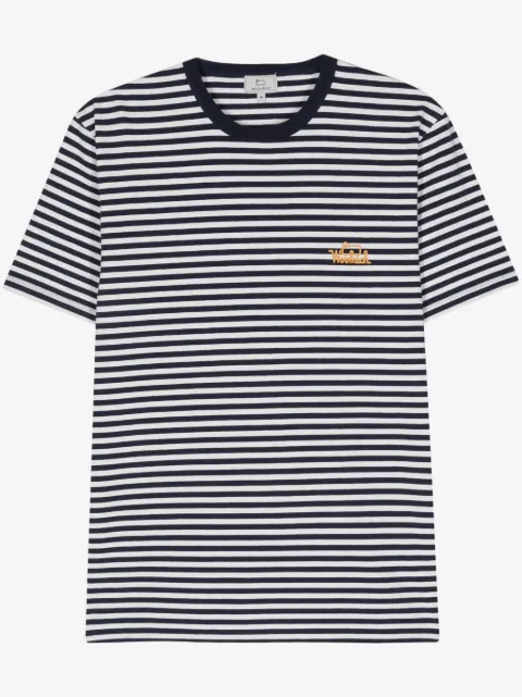 Woolrich logo-print striped T-shirt