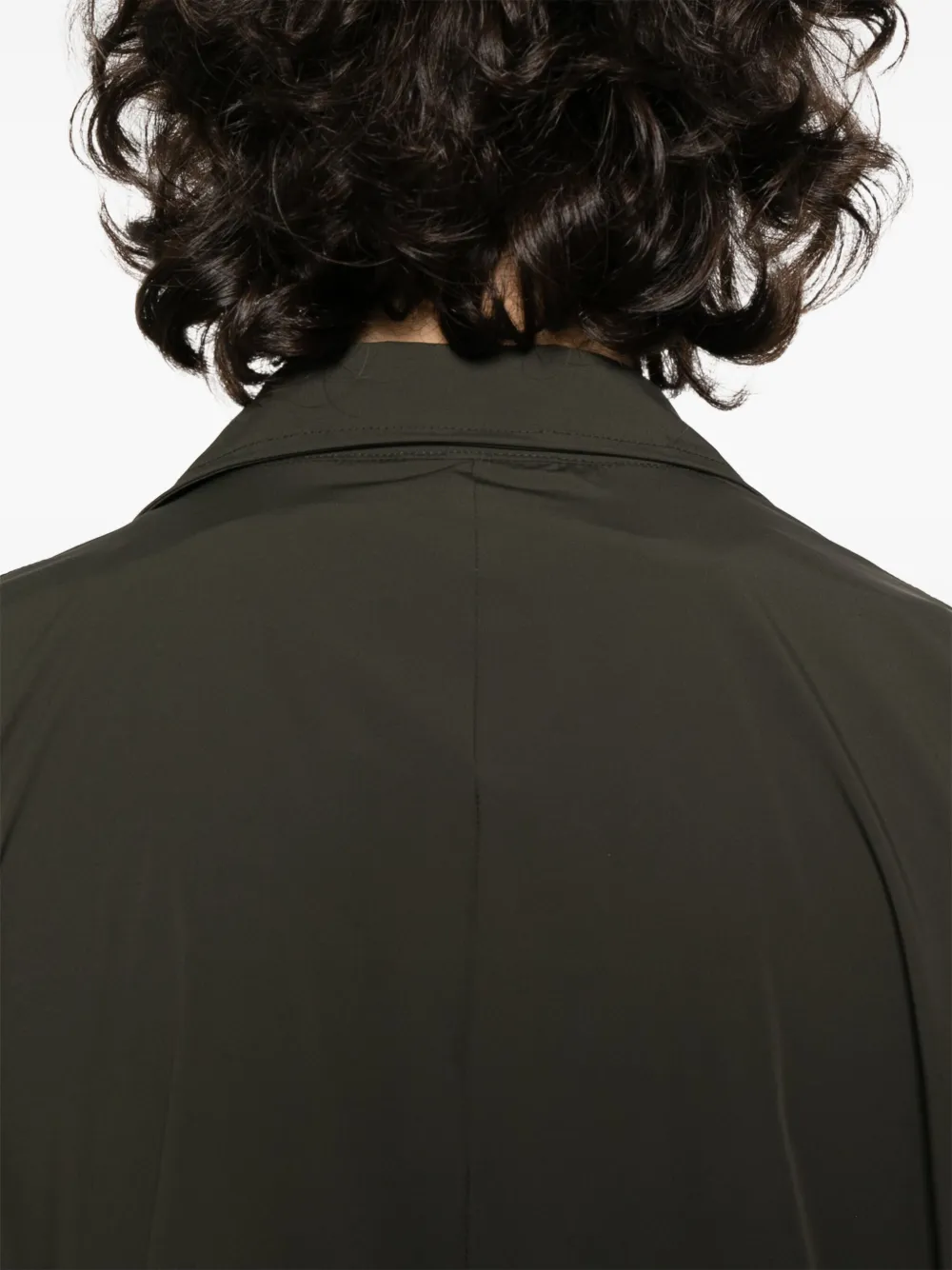 Shop Aspesi Single-breasted Taffeta Blazer In Green