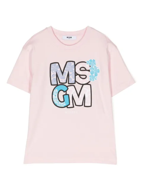 MSGM Kids playera con logo estampado