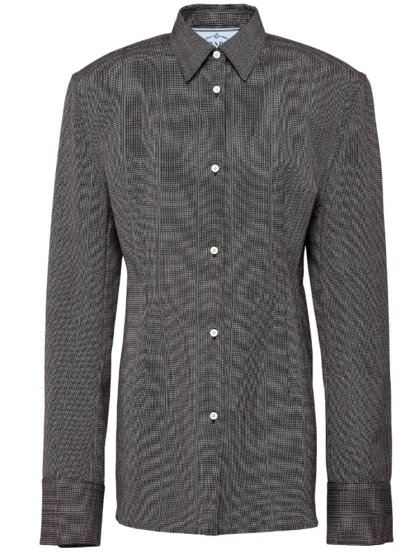 Prada Single-breasted Pinstripe Jacket in Grey