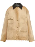 Prada distressed canvas jacket - Neutrals