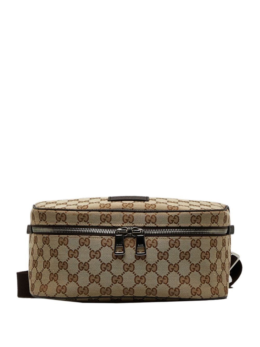 Pre-owned Gucci 2016-2022 Gg Canvas Belt Bag In Brown