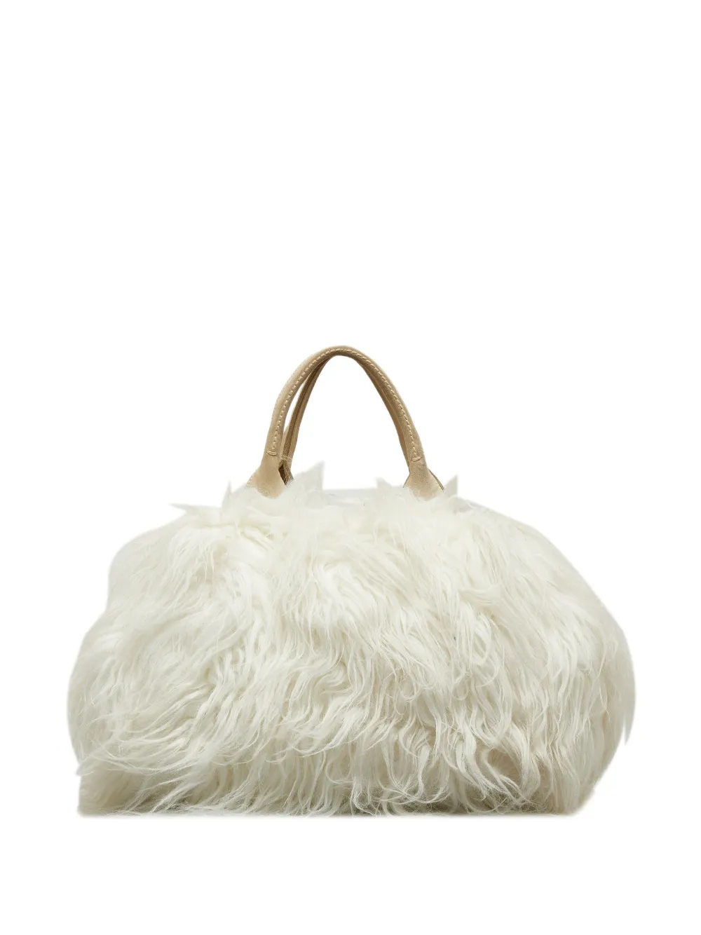 Prada Pre-Owned 2010-2020 Eco Kidassia faux-fur bag - Wit