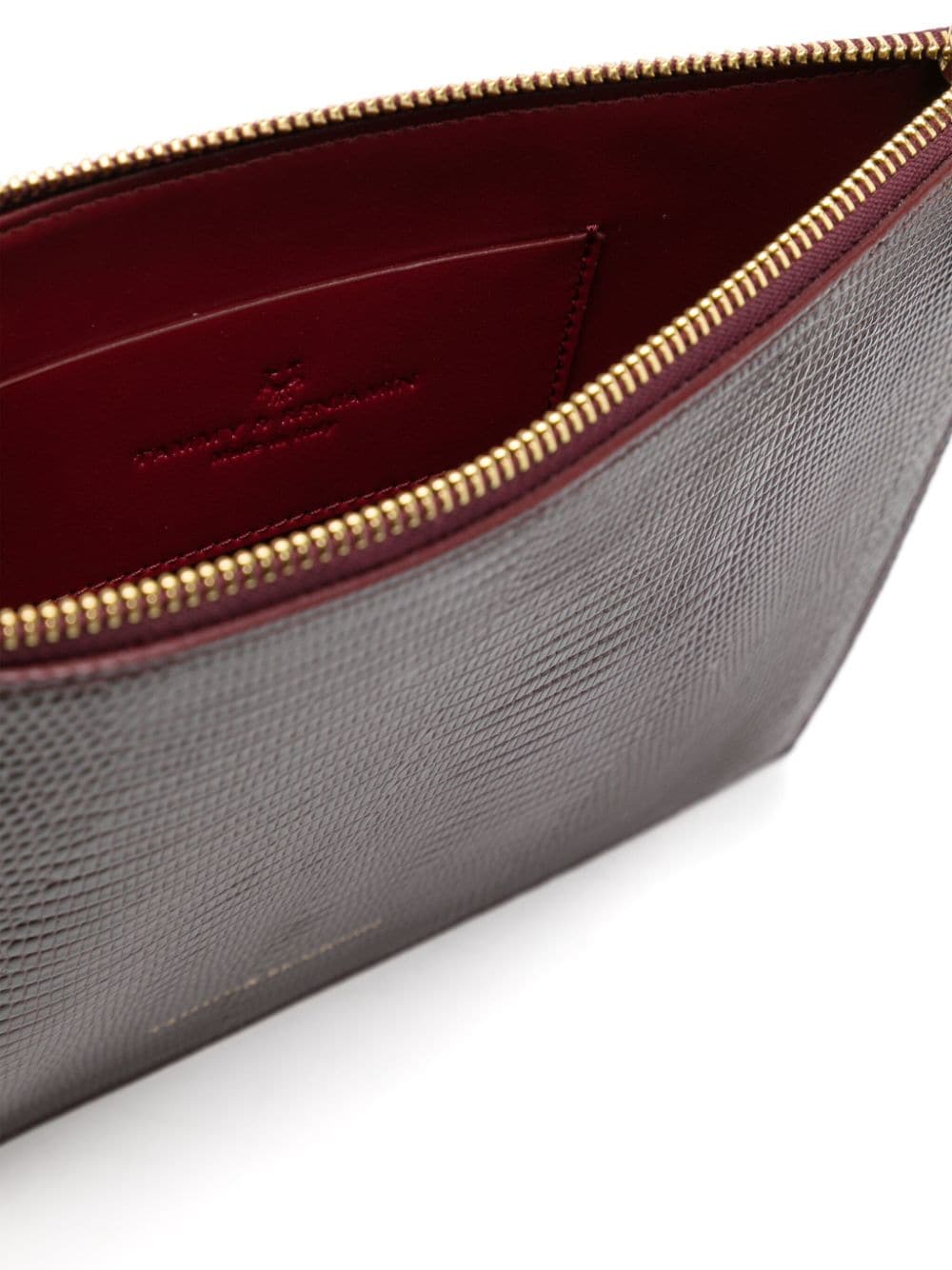 Shop Tammy & Benjamin Lane Leather Clutch Bag In Red