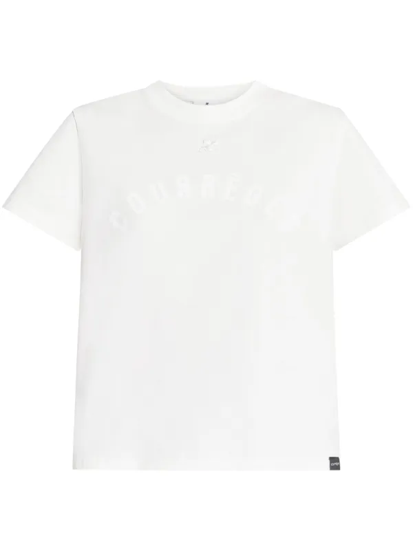 【関税&送料込】Courreges T-Shirt Ac SIGNATURE CONTRAST T-SHIRT - courrèges
