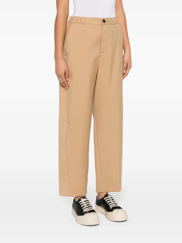 Marni クロップド ワイドパンツ | ニュートラル | FARFETCH JP