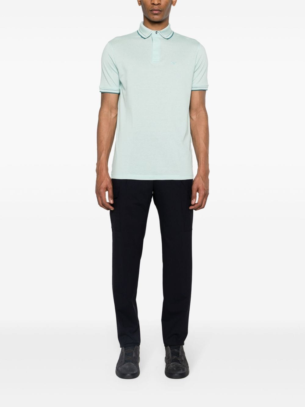Shop Pt Torino Cargo Tailored Trousers In Blue