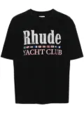 RHUDE Flag cotton T-shirt - Black