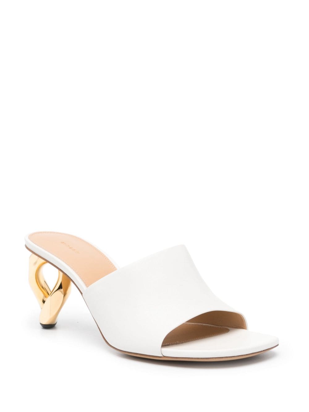 Shop Jw Anderson 65mm Leather Mules In White