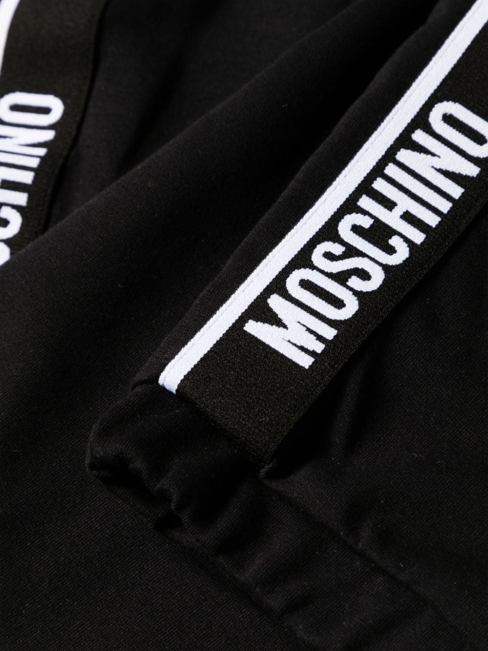 Shop Moschino Logo-tape Track Pants In Black