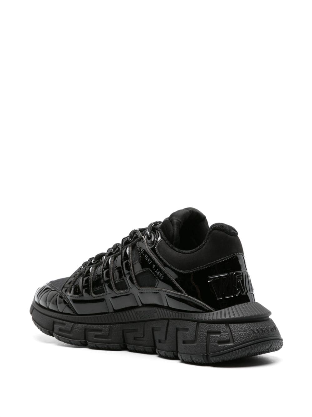 Shop Versace Trigreca Multi-panel Sneakers In 黑色