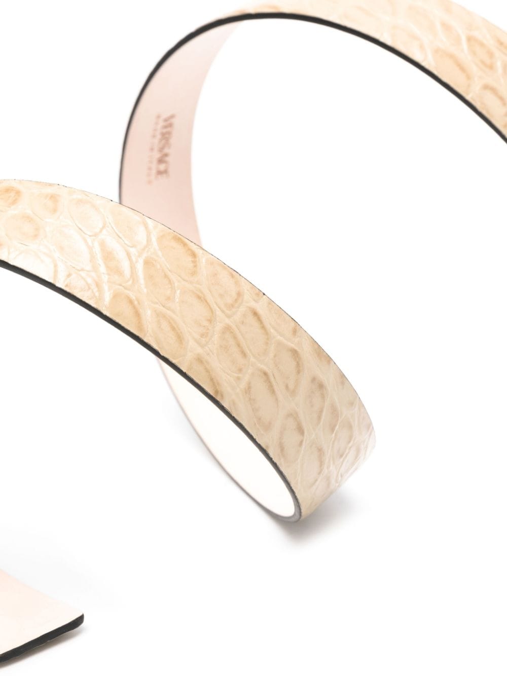 Versace Leren riem - Beige