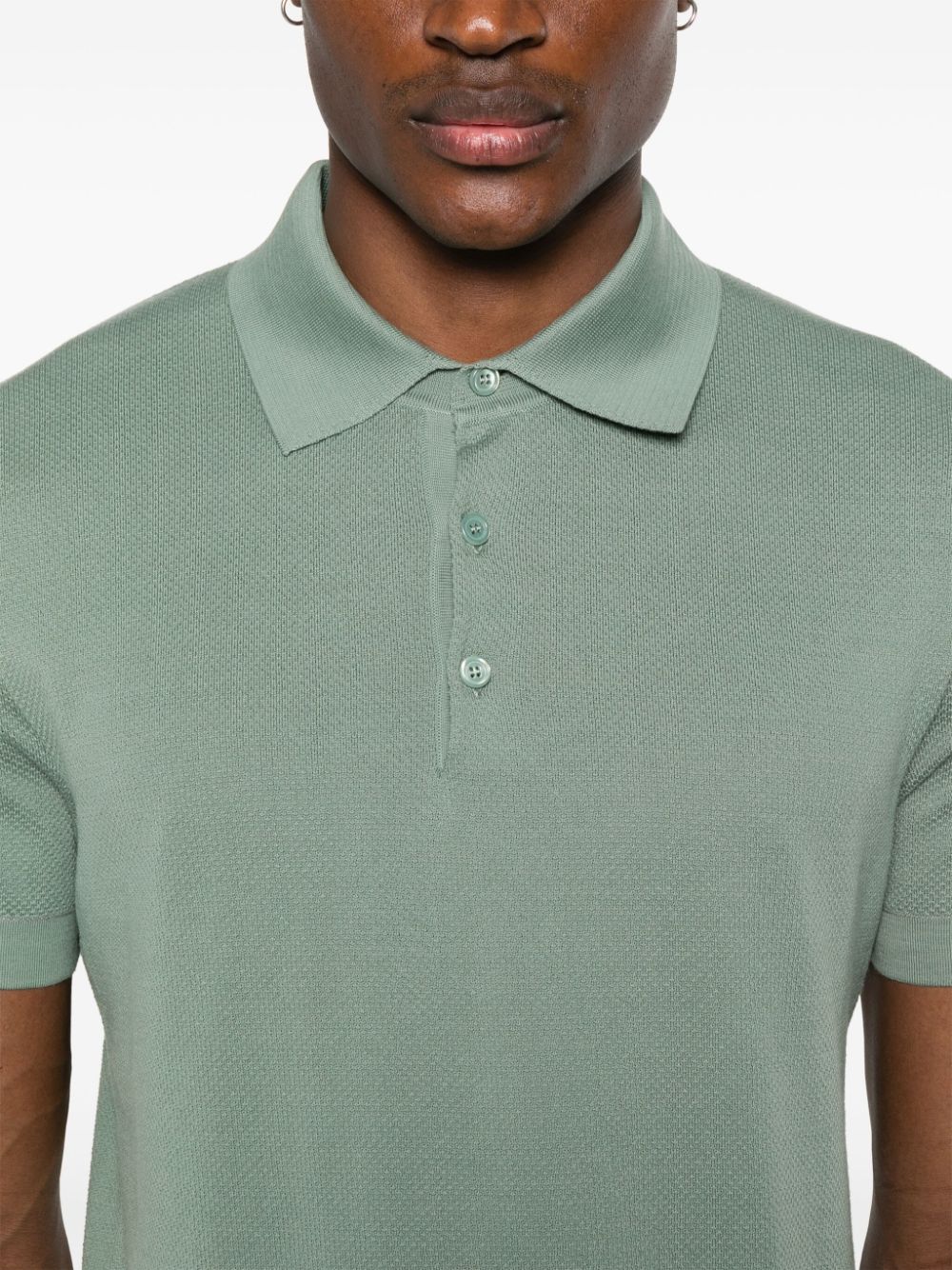 Brioni Poloshirt met textuur Groen