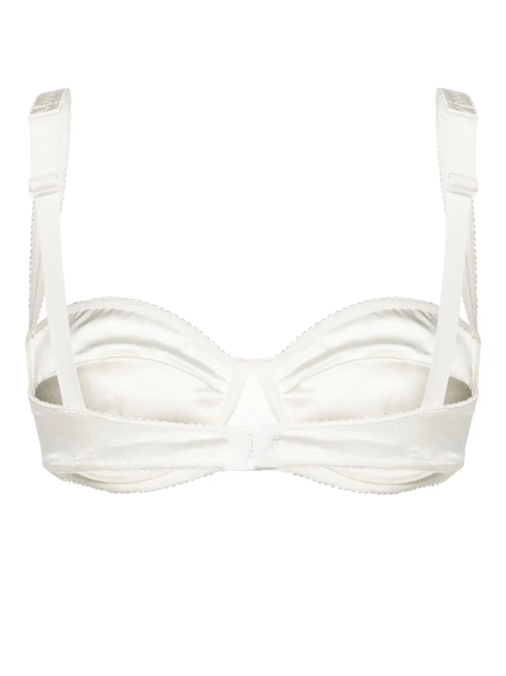 Dolce & Gabbana Satijnen balconette bh met gewelfde rand Wit