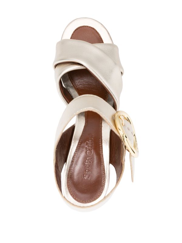 See By Chloé Lyna 100mm Leather Sandals - Farfetch