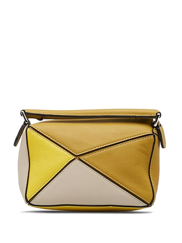 Loewe Pre Owned 2019 Mini Puzzle Crossbody Bag Yellow FARFETCH IE