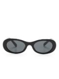 Miu Miu Eyewear Miu Glimpse oval-frame sunglasses - Black