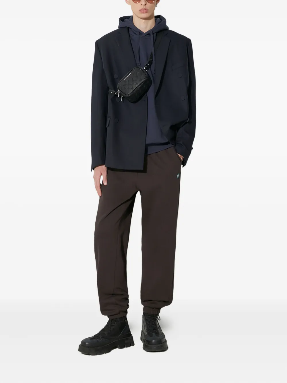Wood Wood logo-patch track pants - Bruin
