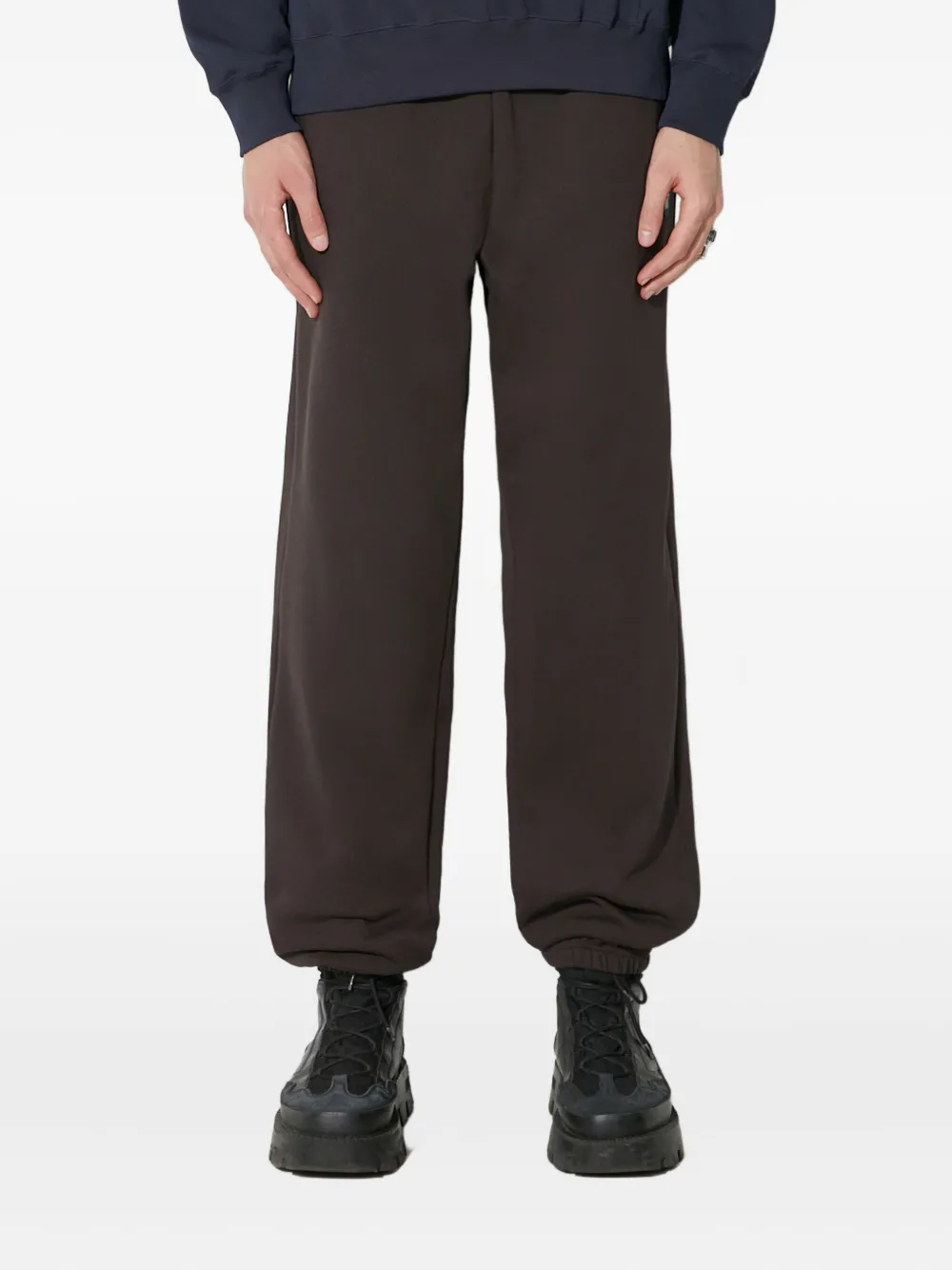 Wood Wood logo-patch track pants - Marrone