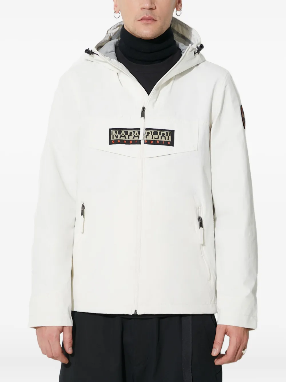 Napapijri zip-fastening hooded jacket | White | Image 1