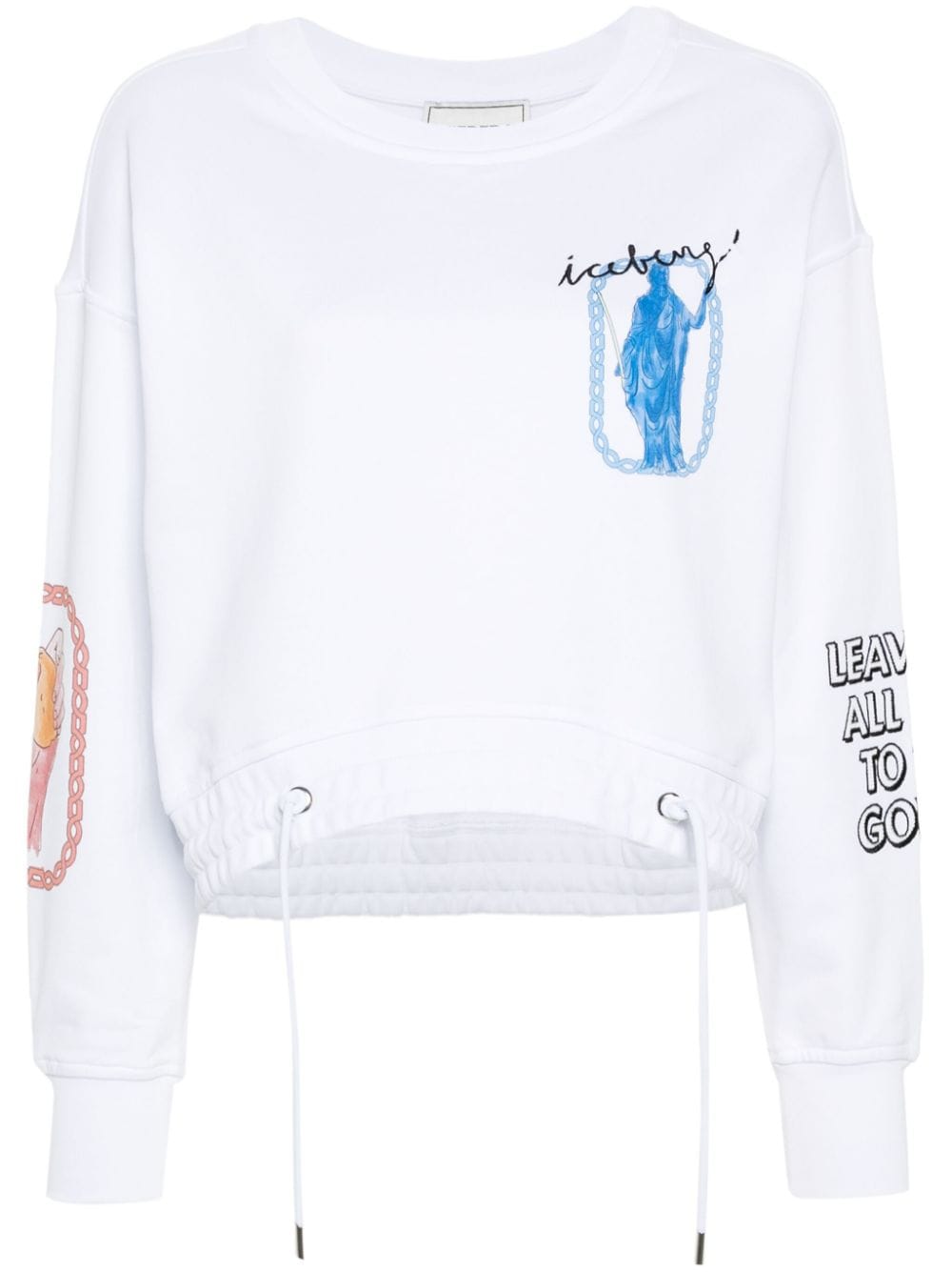 Iceberg Sweater met print Wit