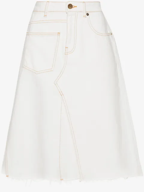 Tory Burch falda vaquera deconstruida