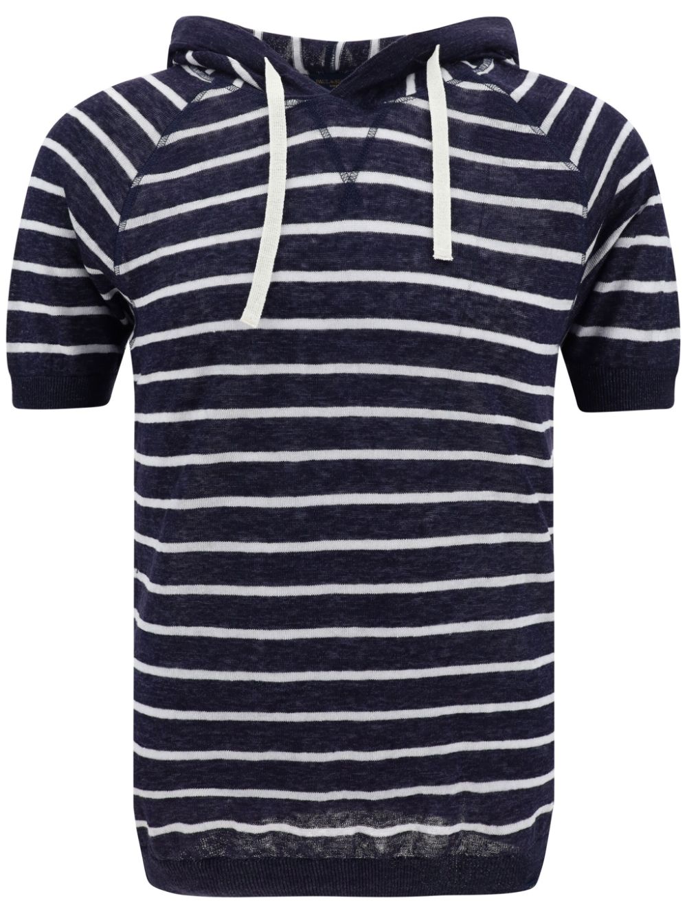 Paul & Shark striped linen hoodie - Blue