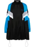 Martine Rose logo-embroidered colourblock coat - Black