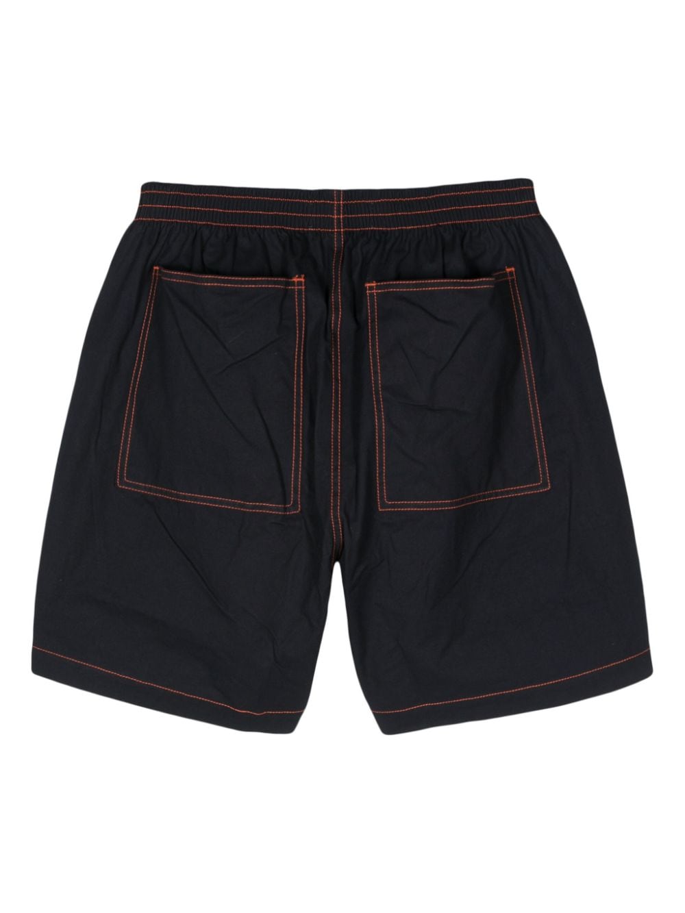 Shop Sunnei Contrast-stitching Elasticated-waist Shorts In Blue