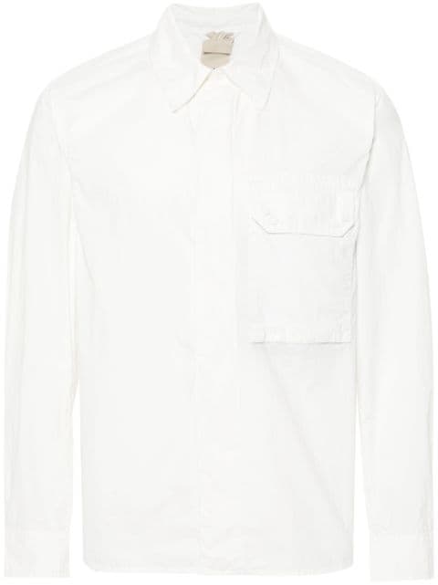 Ten C classic-collar garment-dyed shirt