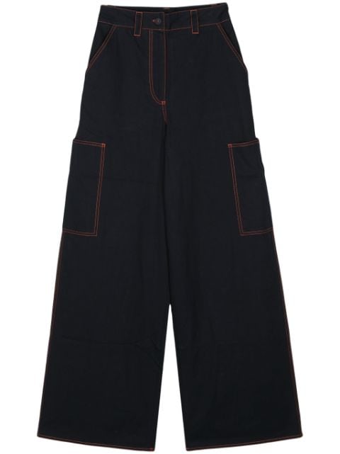 Sunnei wide-leg cotton trousers