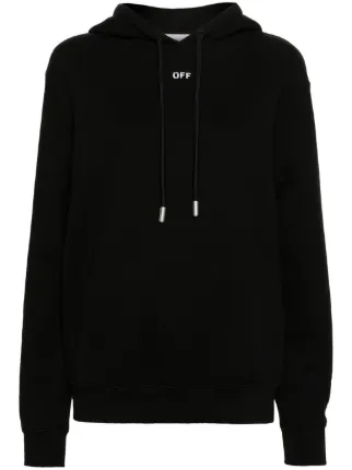 【にゃんすけ】OFF-WHITE ストライプパーカー ブラック Off-White Diagストライプ パーカー | ブラック | FARFETCH JP
