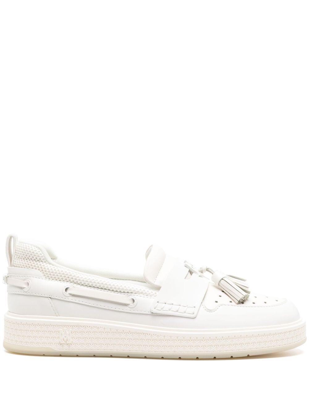 AMIRI LOGO-PLAQUE PANELLED LOAFERS