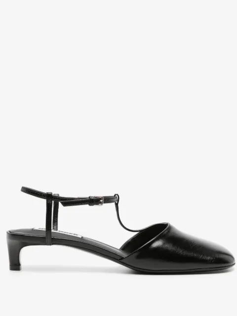 Jil Sander T-bar leather pumps