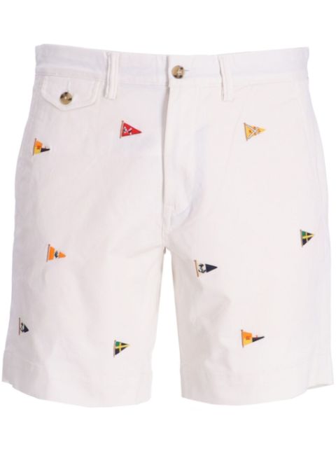 Polo Ralph Lauren flag-embroidered twill bermuda shorts Men