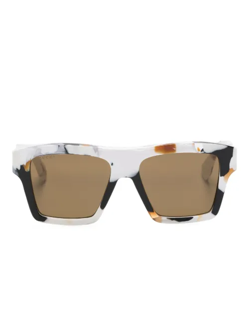 Lunettes de soleil à monture d'inspiration wayfarer - Gucci Eyewear - Modalova