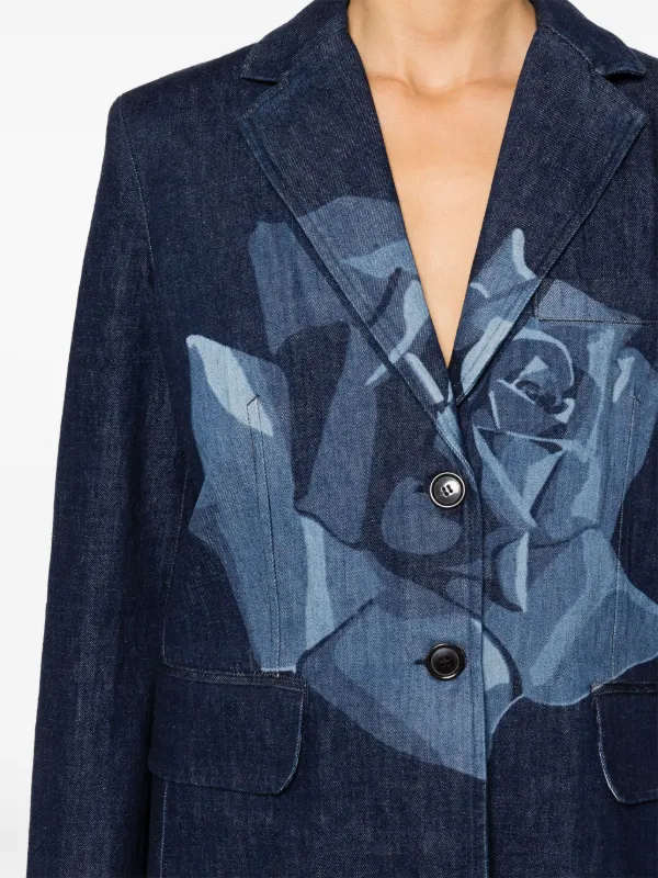 極美品✨KENZO　デニムジャケット　Gジャンパ　ローズ　薔薇柄　XS 極美品✨KENZO デニムジャケット Gジャンパ ローズ 薔薇柄 XS