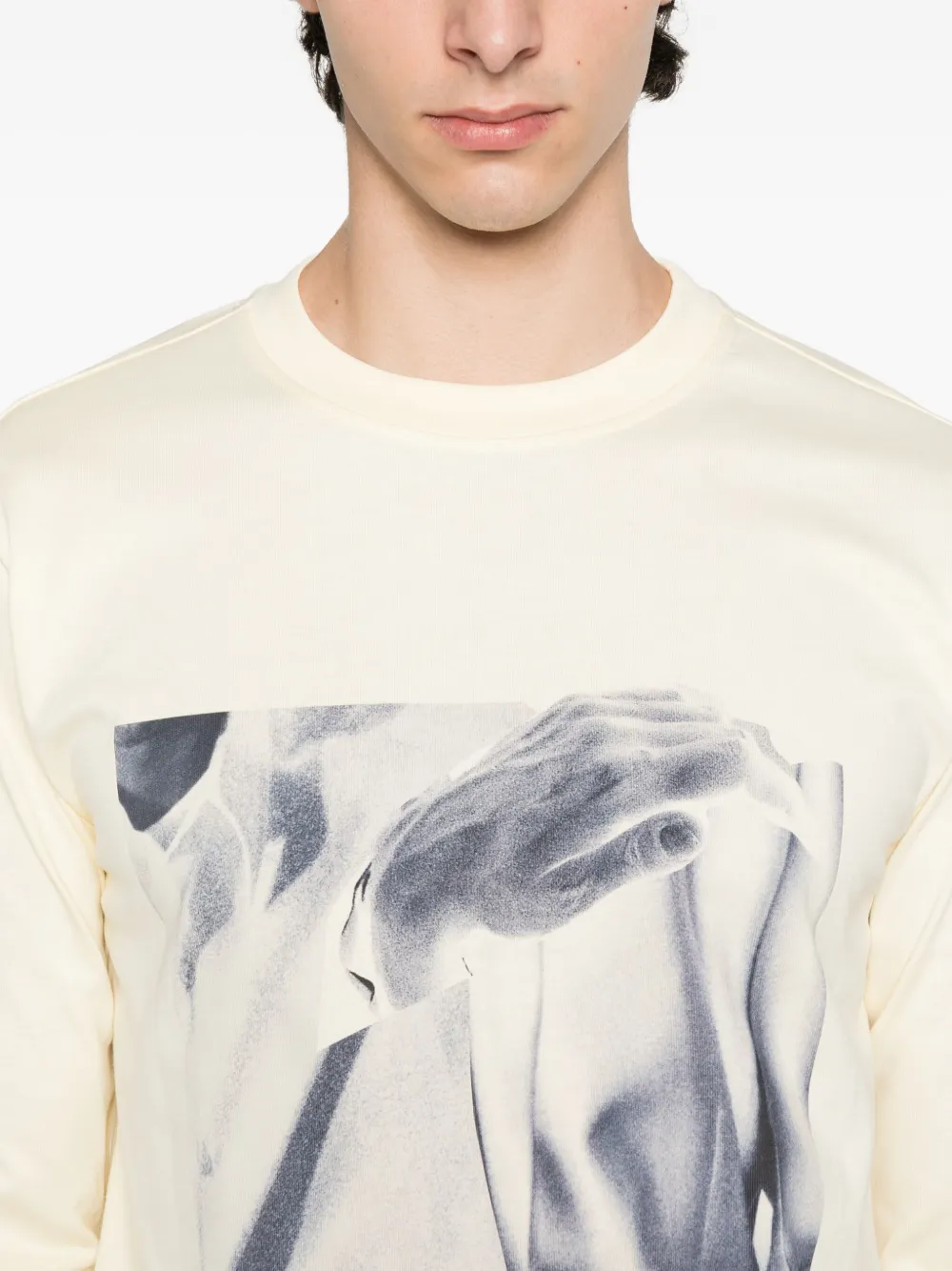 Paul Smith T-shirt met print met fotoprint en lange mouwen Geel
