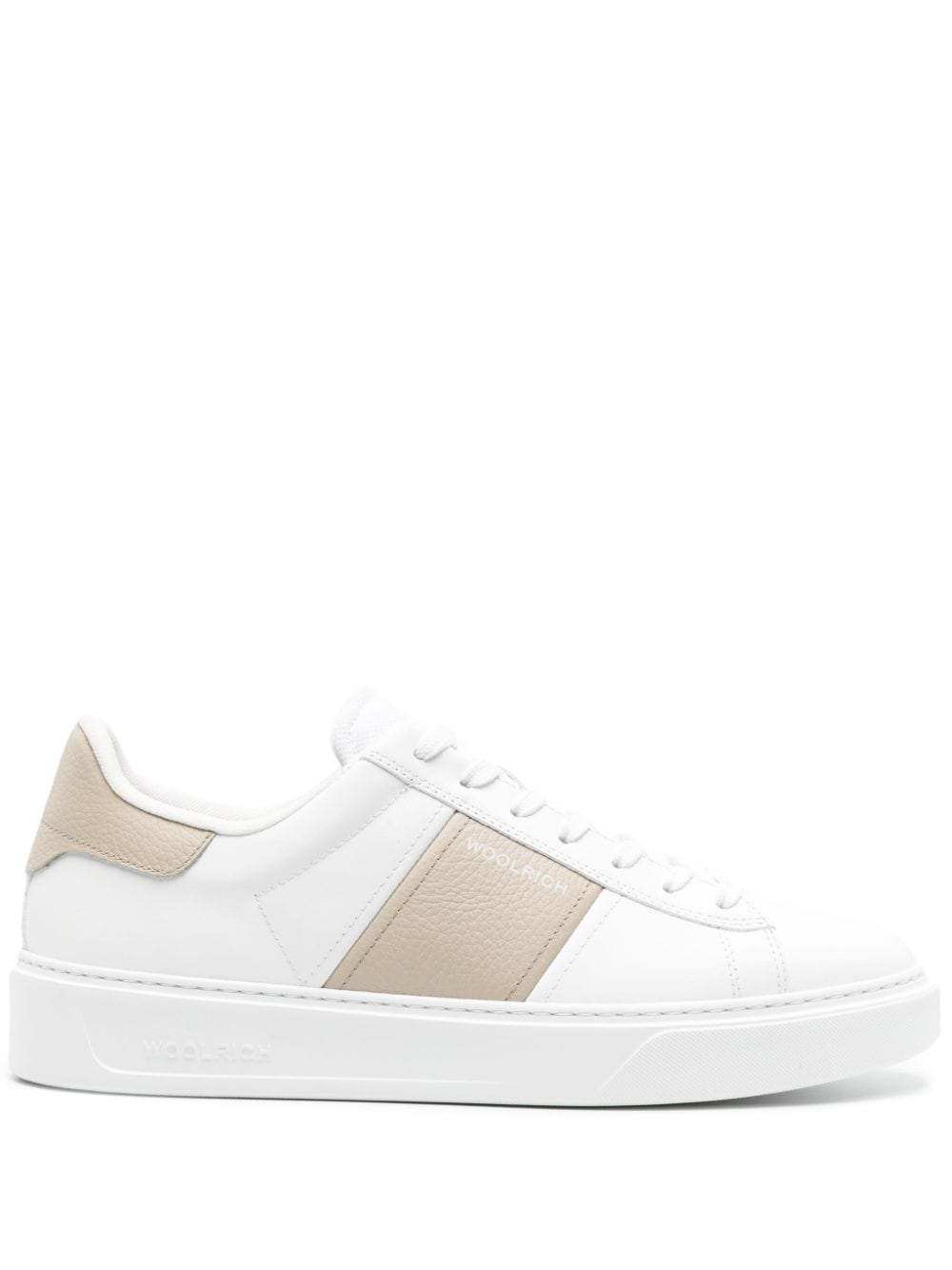 Shop Woolrich Classic Court Leather Sneakers In White