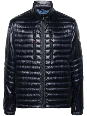 Moncler Grenoble Jaqueta Matelassê Com Efeito De Brilho | Preto