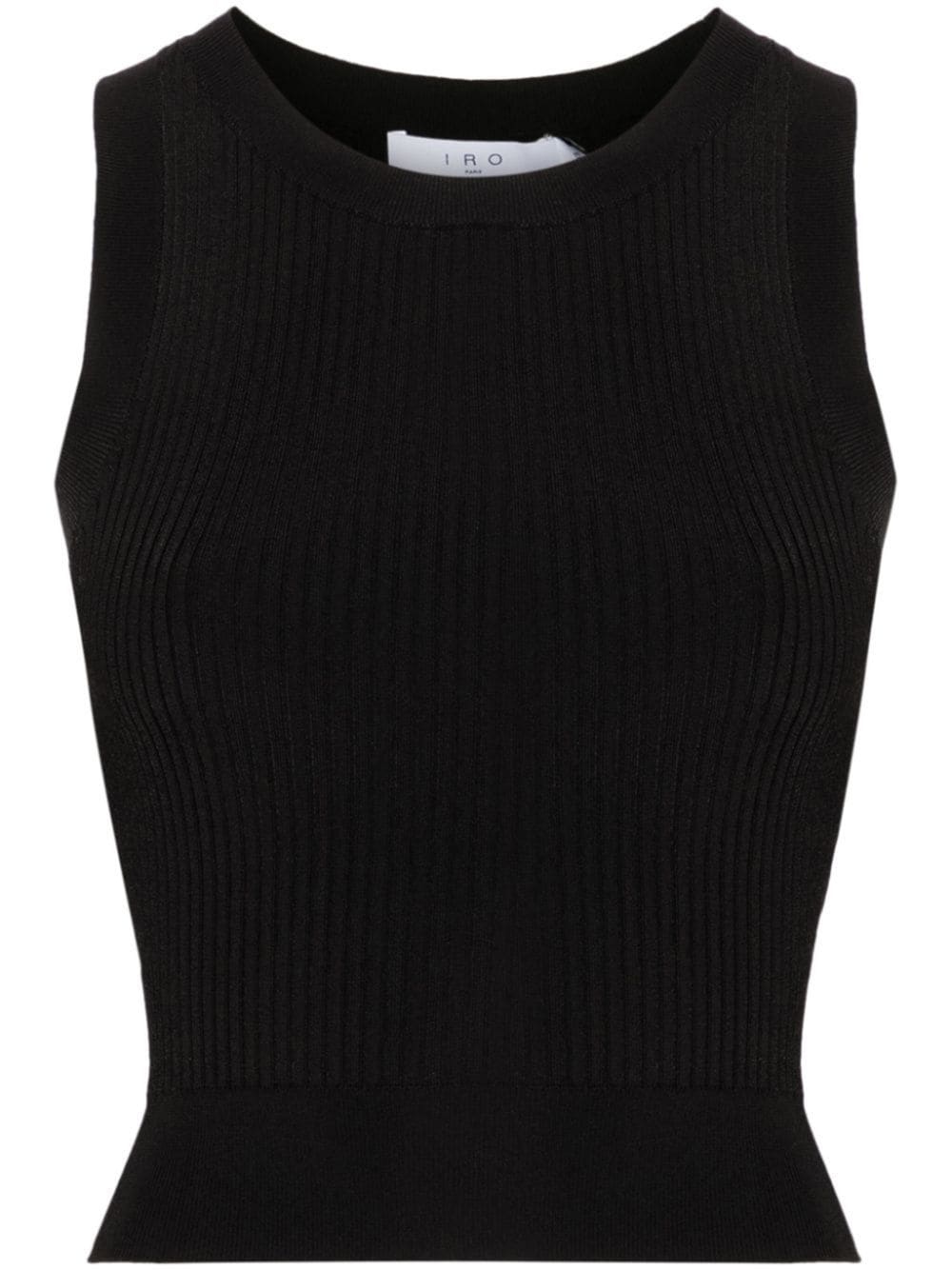 Shop Iro Thana Ribbed-knit Tank Top In Black
