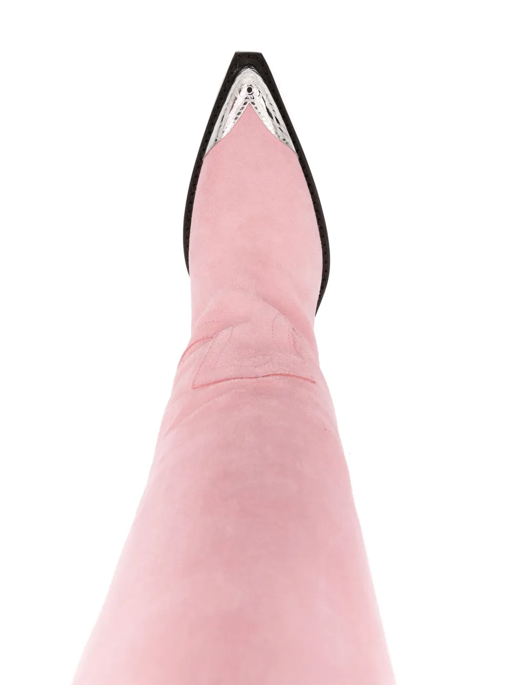 Paris Texas El Dorado Texan Boots In Rose-pink Suede In Pink
