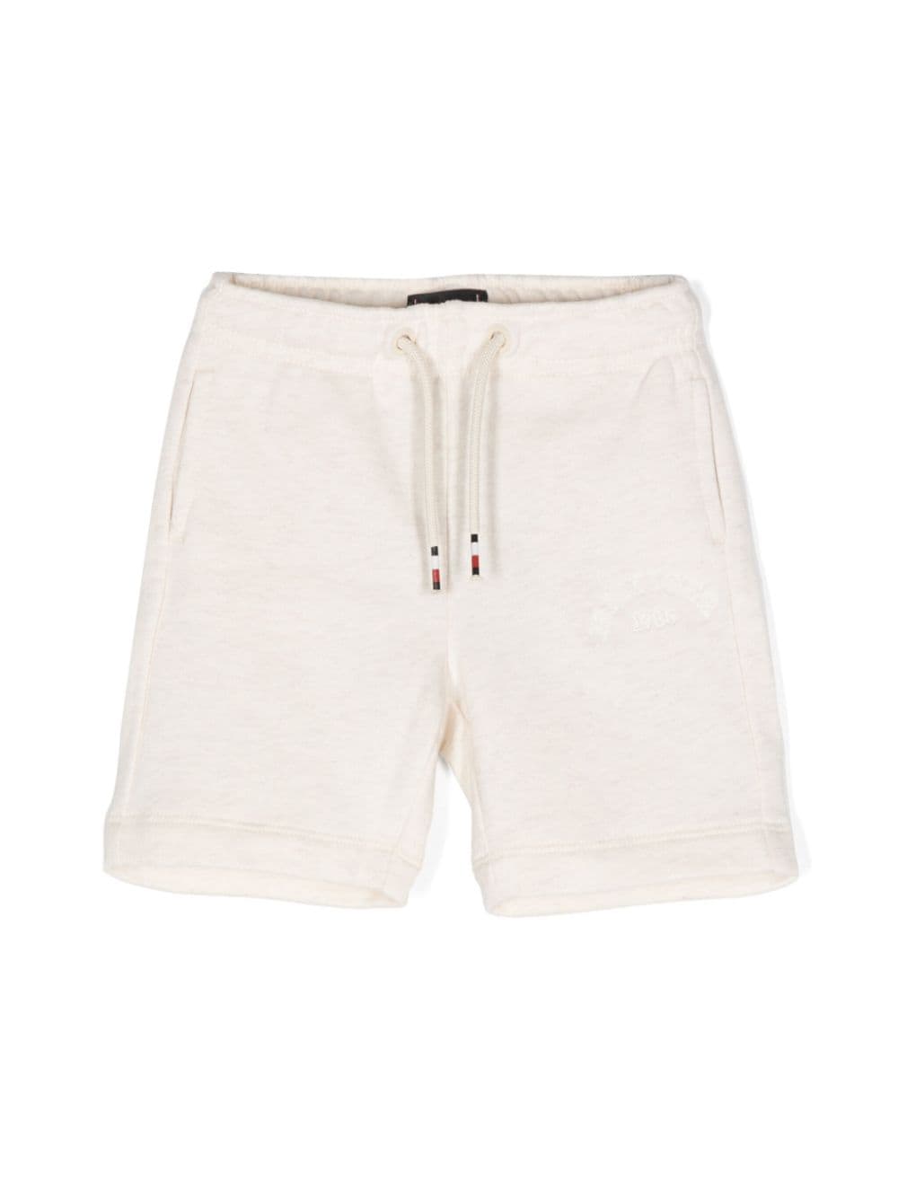 Tommy Hilfiger Junior Babies' Logo-embroidered Cotton Track Shorts In 中性色